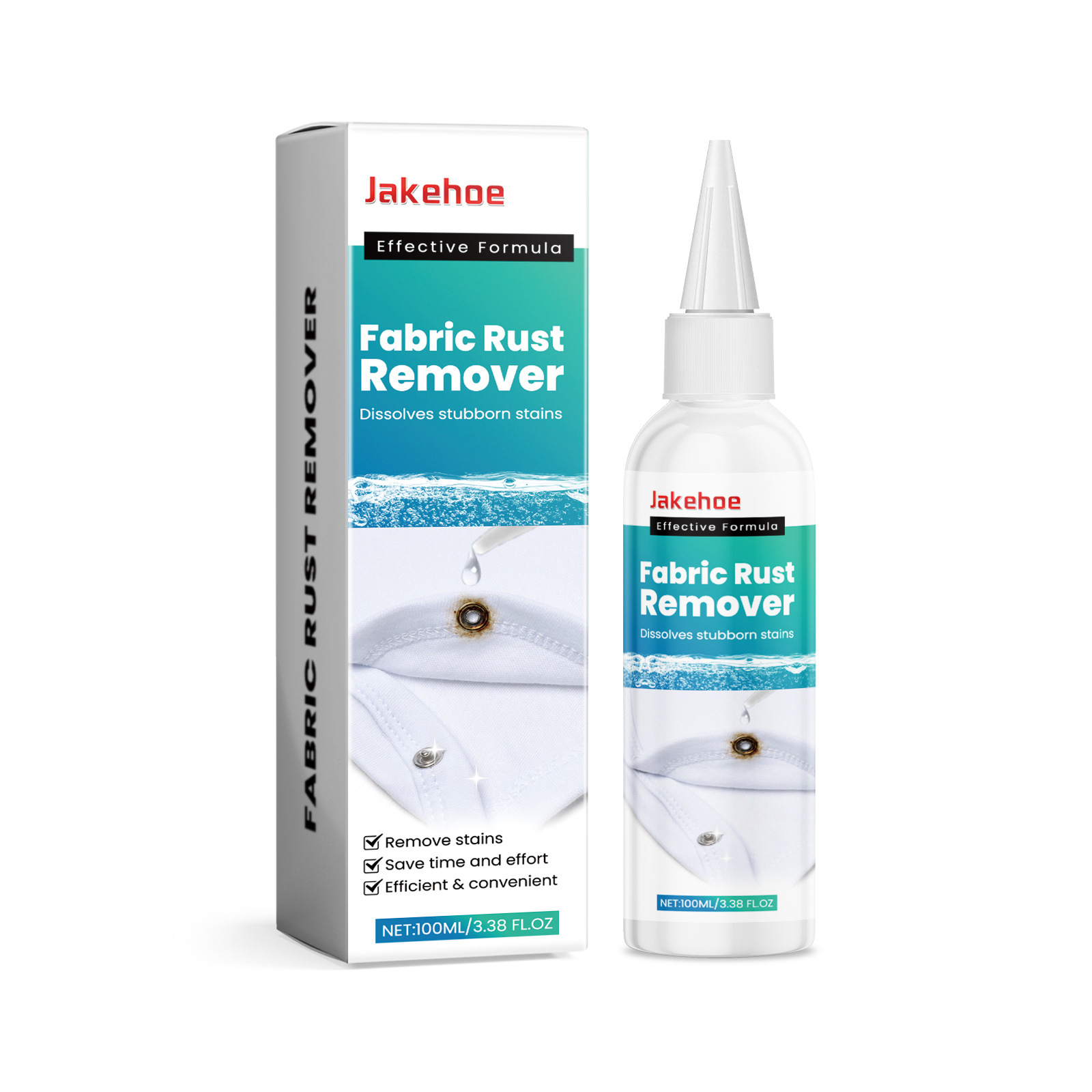 Jakehoe Fabric Rust Remover, Clothing Cleaning And Rust Removal, Oil Stain, Water Stain, Coffee Stain, Daily Cleaning And Rust Removal Agent
