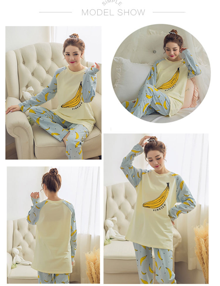 Title 4, Girl Pajamas Long-sleeved Trousers Round Neck P...