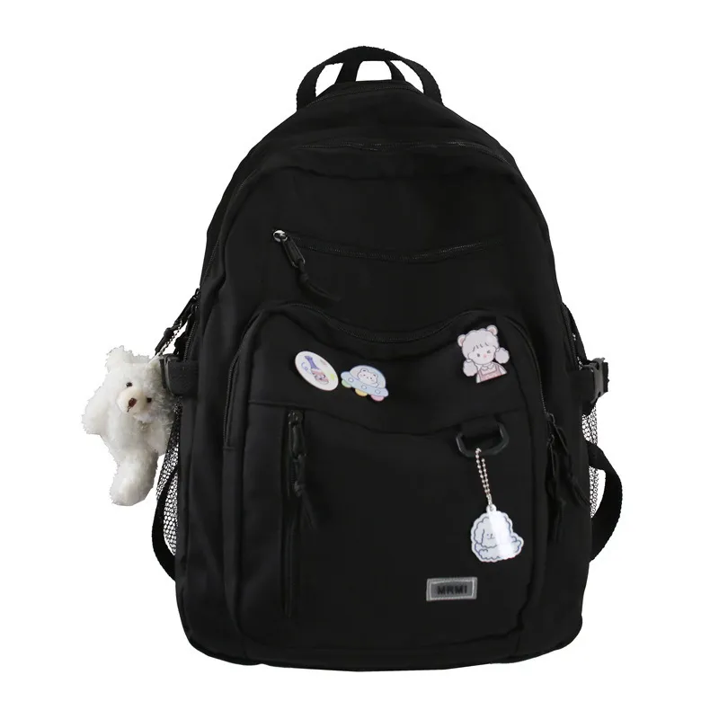 Retro Large Capacity Tooling Backpack - Black