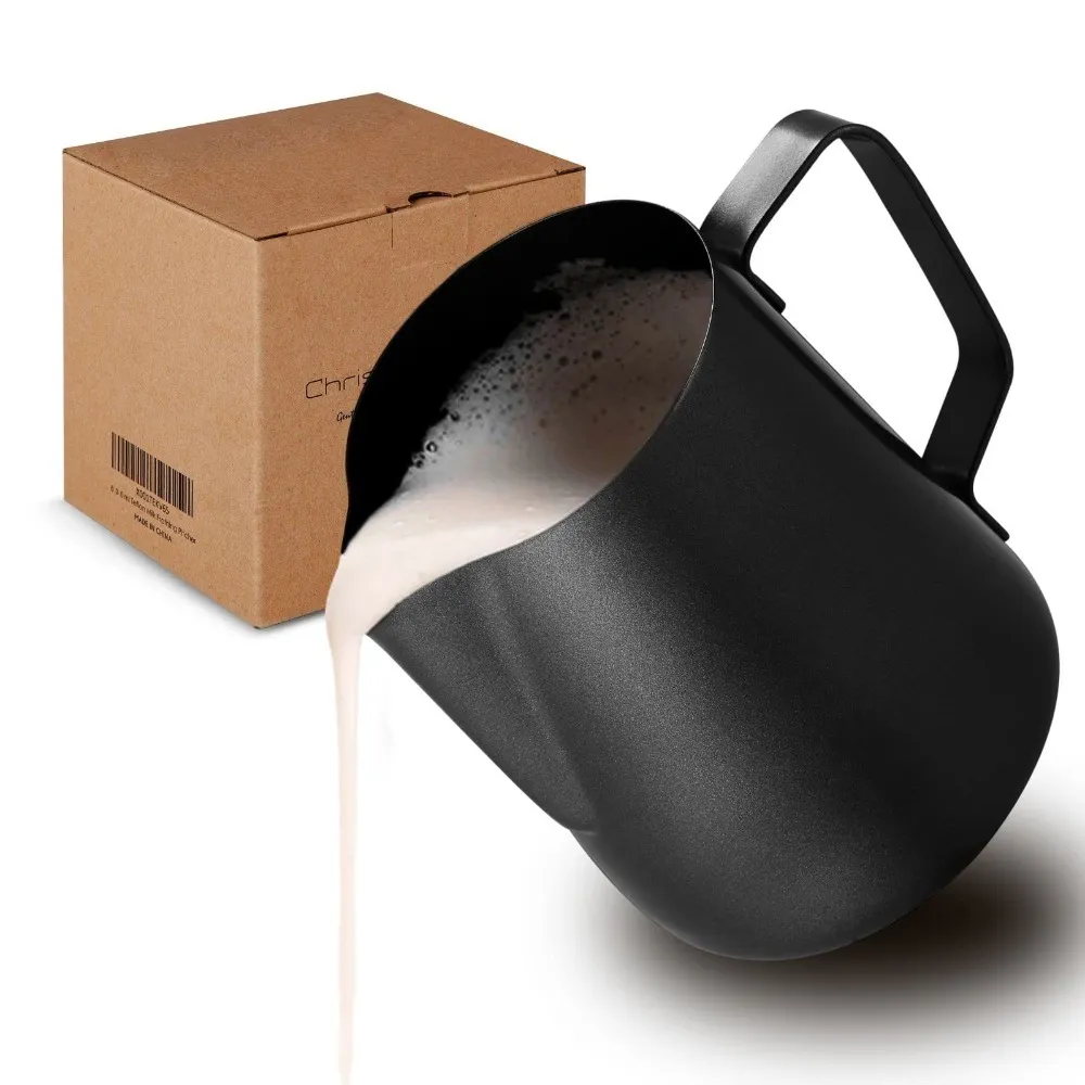 Stainless Steel Milk Frothing Jar, -600 Ml, Matte - Black