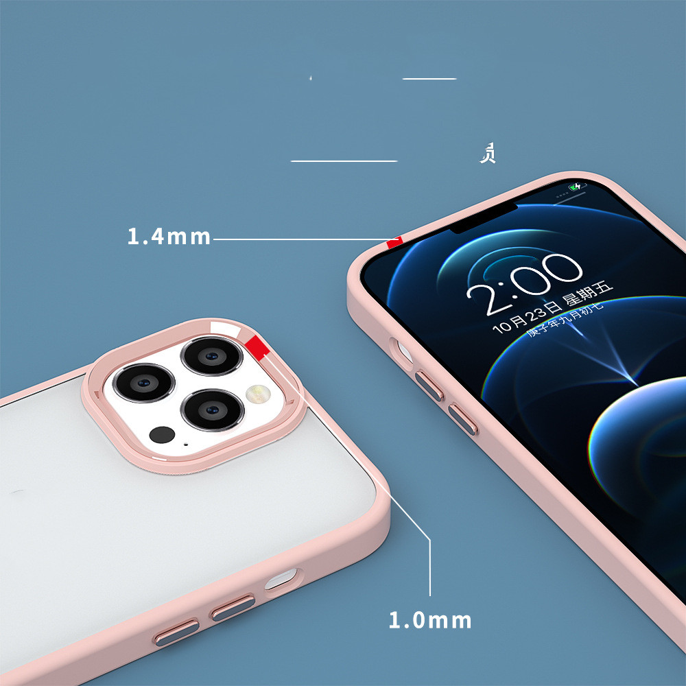 Coque de téléphone transparente à anneau métallique haut de gamme – blanche – iPhone 12 Pro MaxCortex