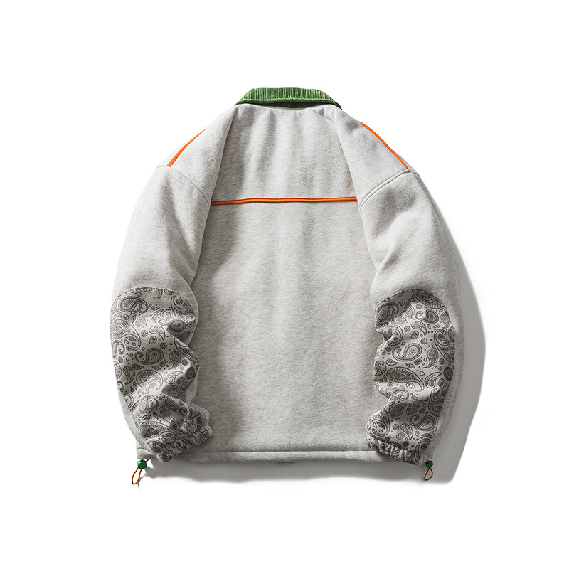 Fashionable Men's Polyester Splicing Coat Thicken Jacket