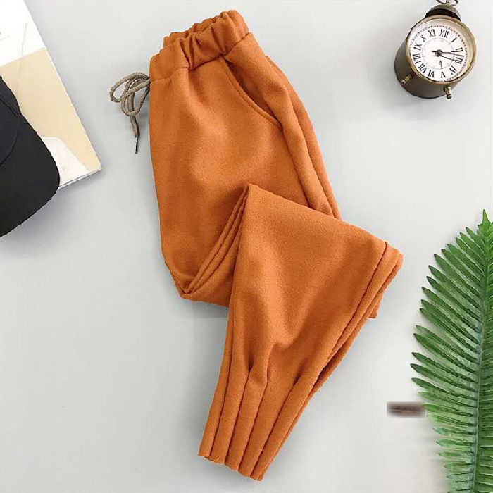 Title 5, Ladies casual woolen high-waisted harem pants