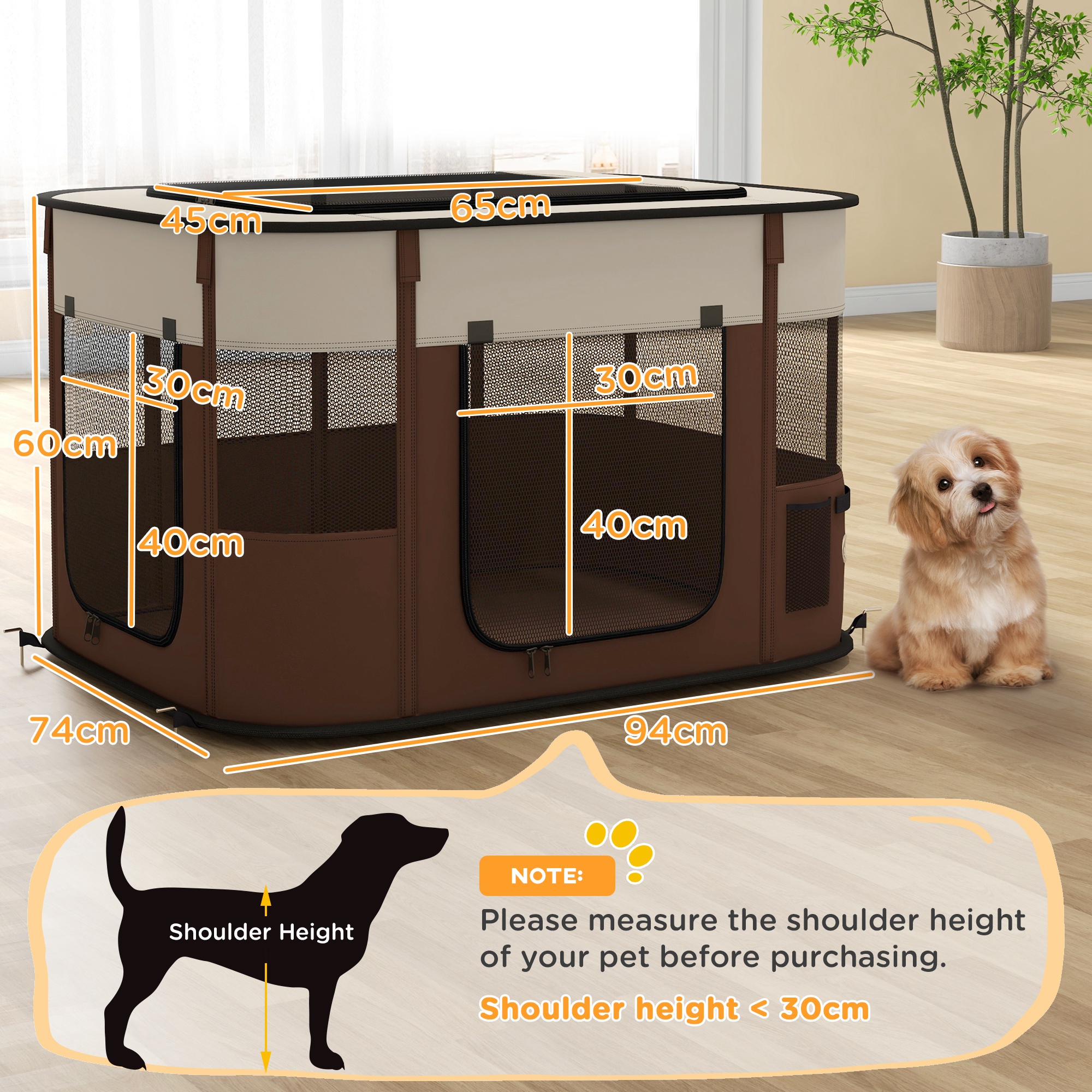 Foldable Dog Fence With Storage Bag, Suitable For Indoor And Outdoor Use — image 3