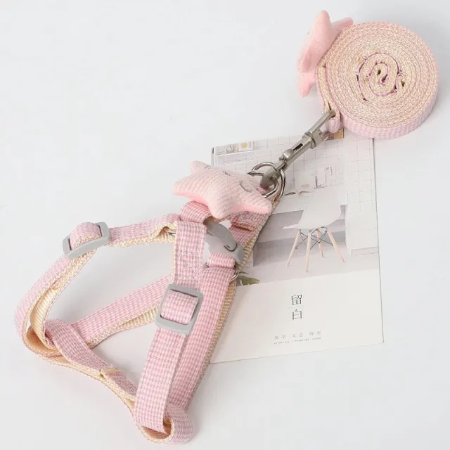 Dog Leash Pet Leash Houndstooth Pink - Shop at LoveMi