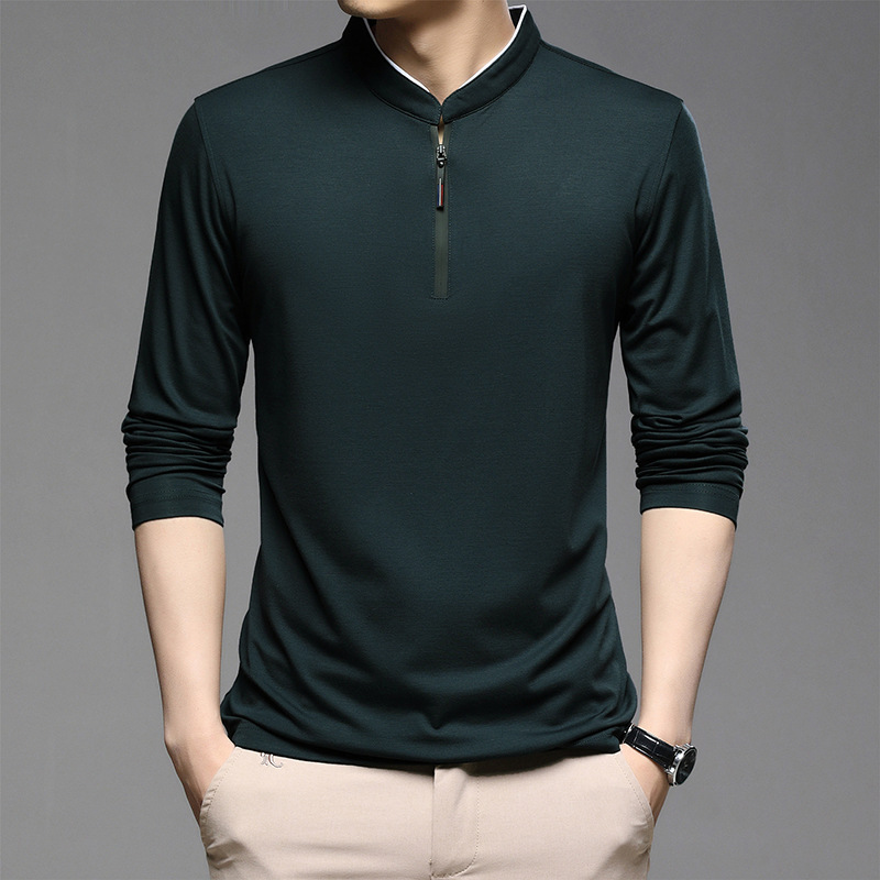 Half High Collar Cotton Men Autumn Clothes - Picture 2 of 5