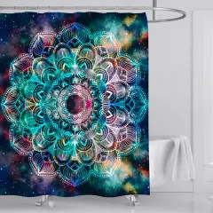 Mandala Starry Sky DIY Polyester Shower Curtain Waterproof - The Mandala Starry Sky - View 1