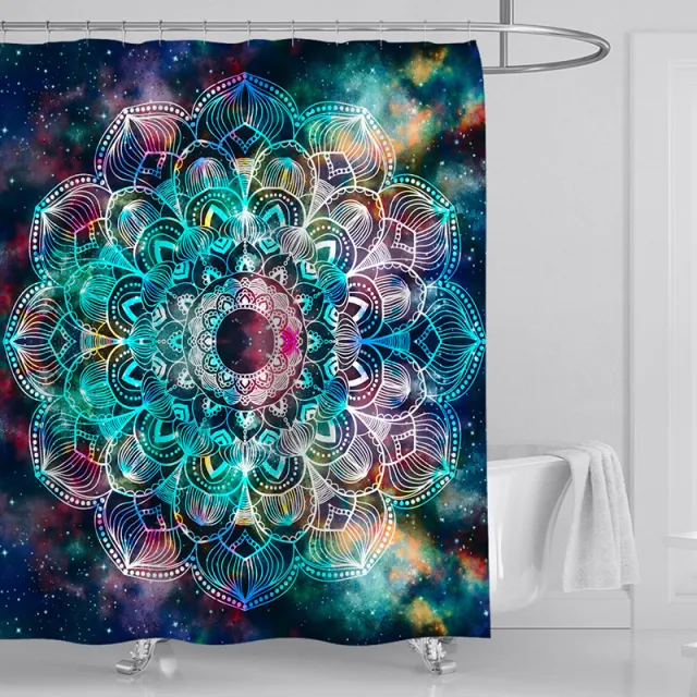 Mandala Starry Sky DIY Polyester Shower Curtain Waterproof The Mandala Starry Sky - Shop at LoveMi
