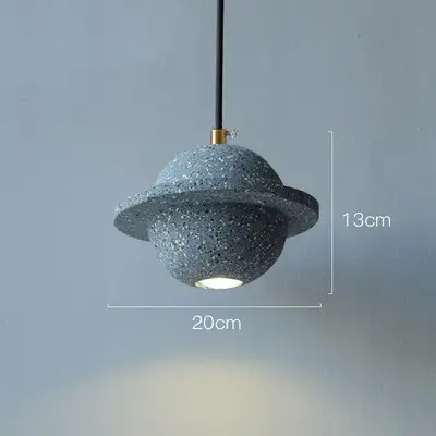 Planet Small Chandelier Red Single Head Bedroom