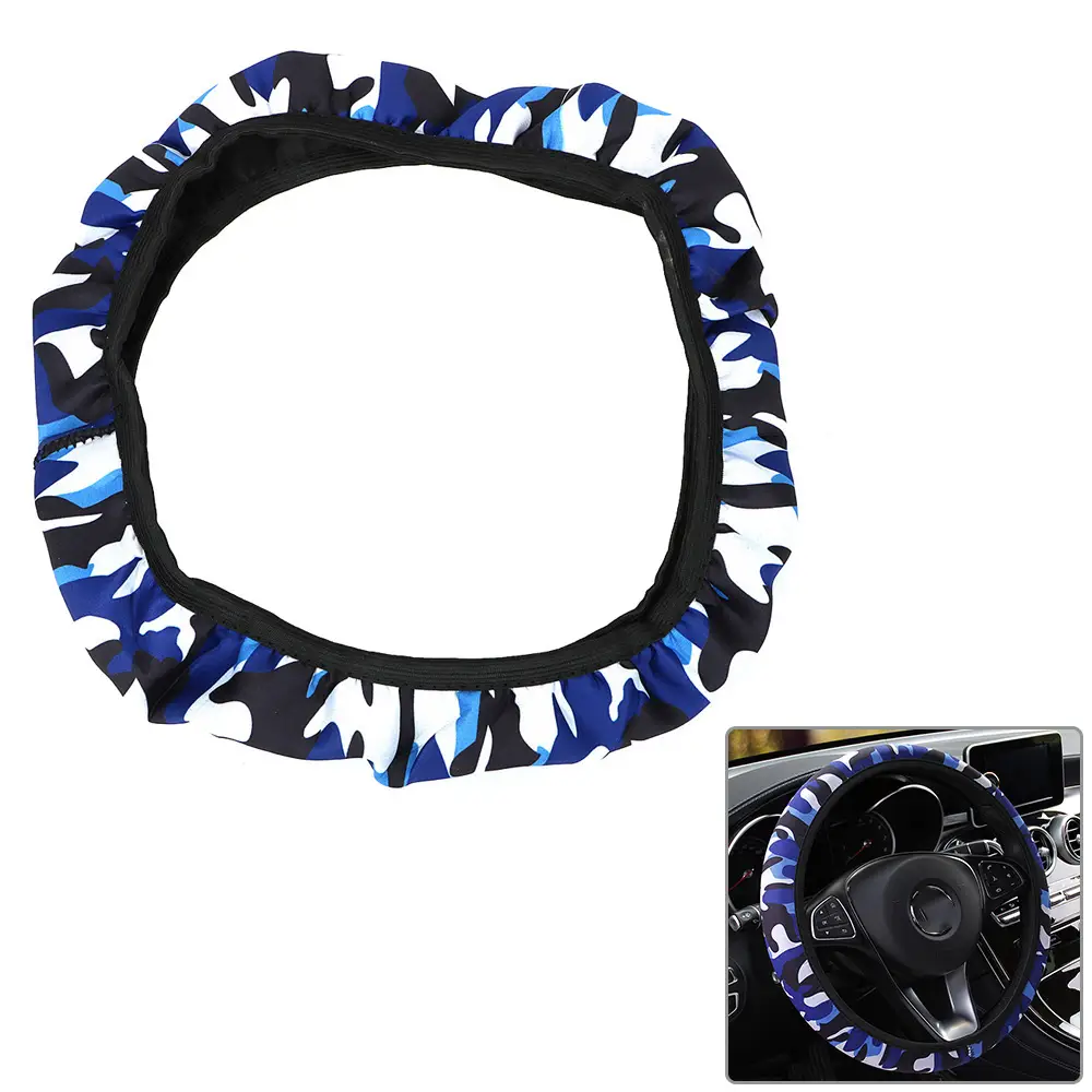 Camouflage Car Steering-wheel Cover Car Styling SBR Lycra Steering Cover Auto Interior Accessories Anti-slip Wheel Protector