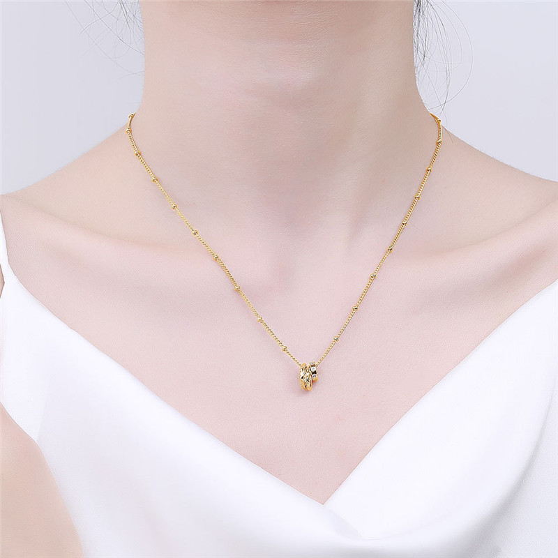 Korean Style Personality Geometric Three-ring Necklace Simple Design Sense
