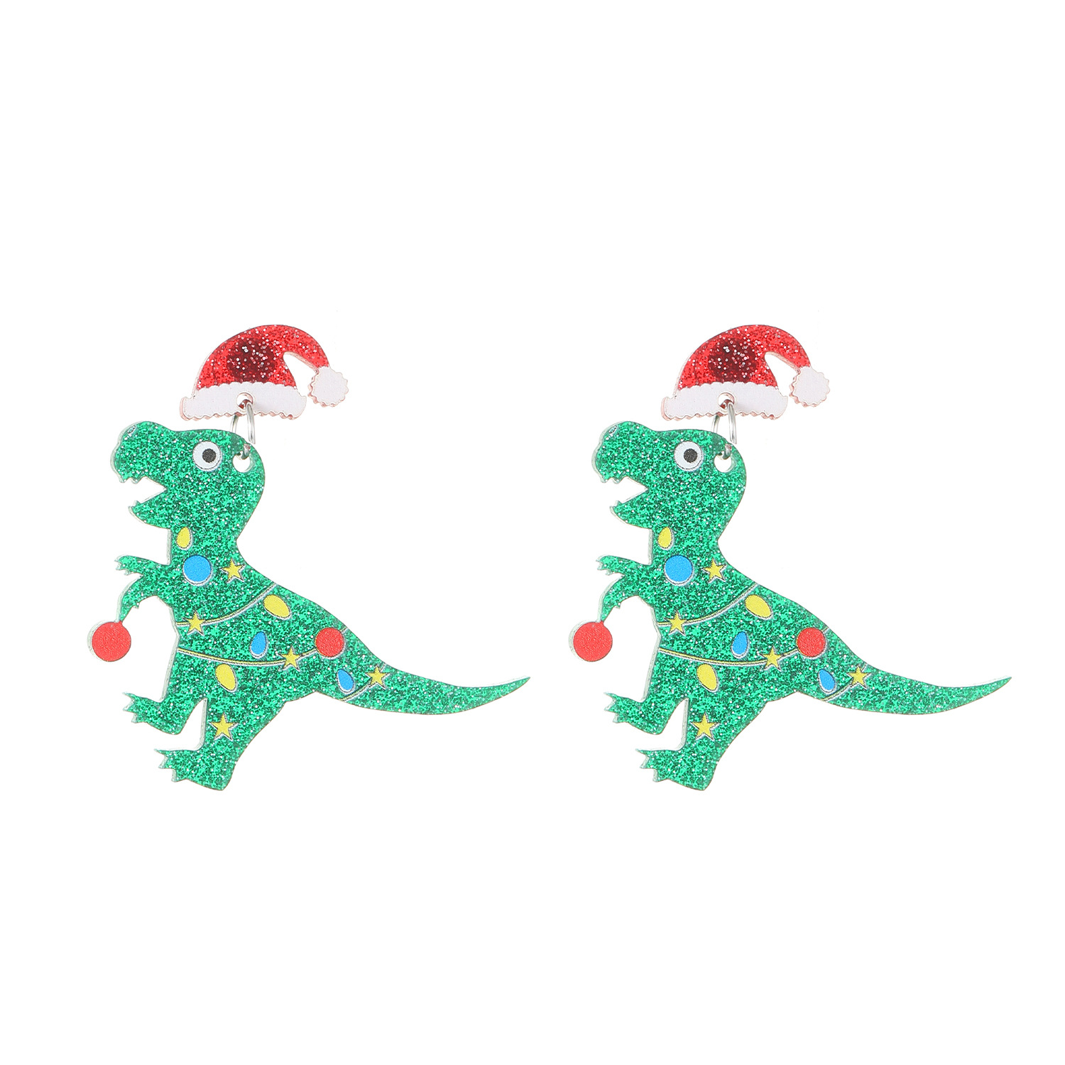 Title 6, Christmas Earrings Female Contrast Color Cute X...