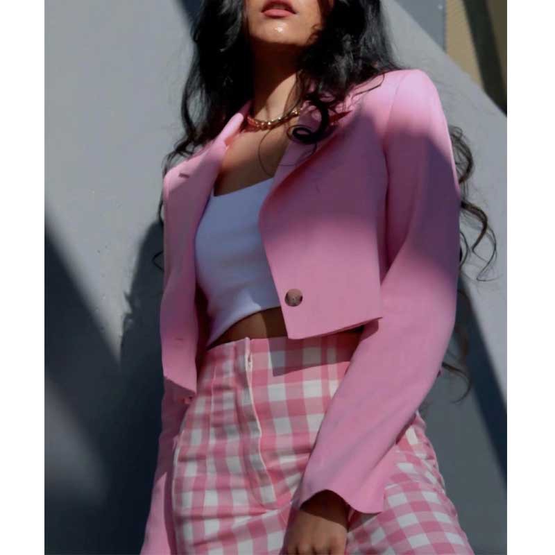 Blogger's Hot Summer New Style Plaid High-waisted Feet Pants Girly Casual Pants Women