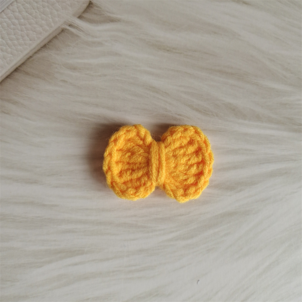 Wool Bow Diy Handmade Finished Dark Yellow - Shop at LoveMi