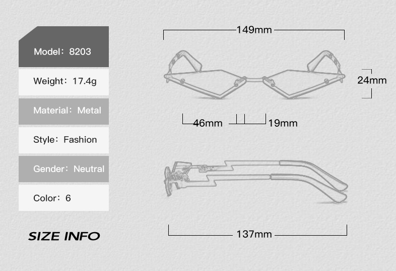 Title 1, Irregular Anti-ultraviolet Sunglasses For Stree...