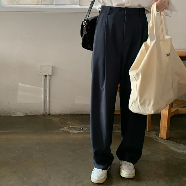 Simple Commuter Temperament High Waist Slim Retro Casual Pants Women Black - Shop at LoveMi