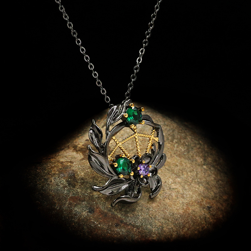 Coconut Tree Ring Diamond Coconut Tree Necklace