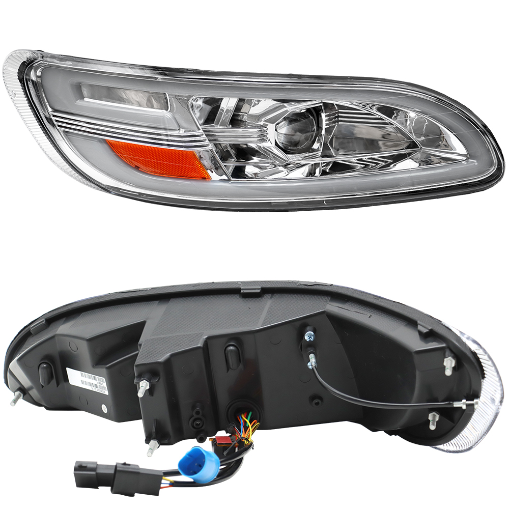 Chrome Headlights  Compatible With  2005-2016  Peterbilt  386 LED — foto 2