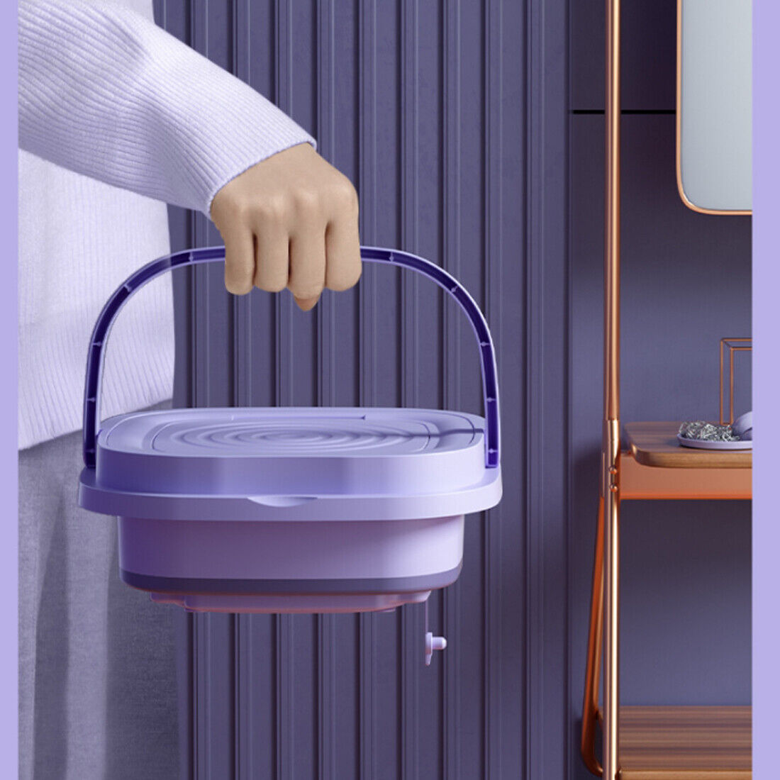 8L Portable Washing Machine Mini Washer Foldable Washer And Spin Dryer Travel UK