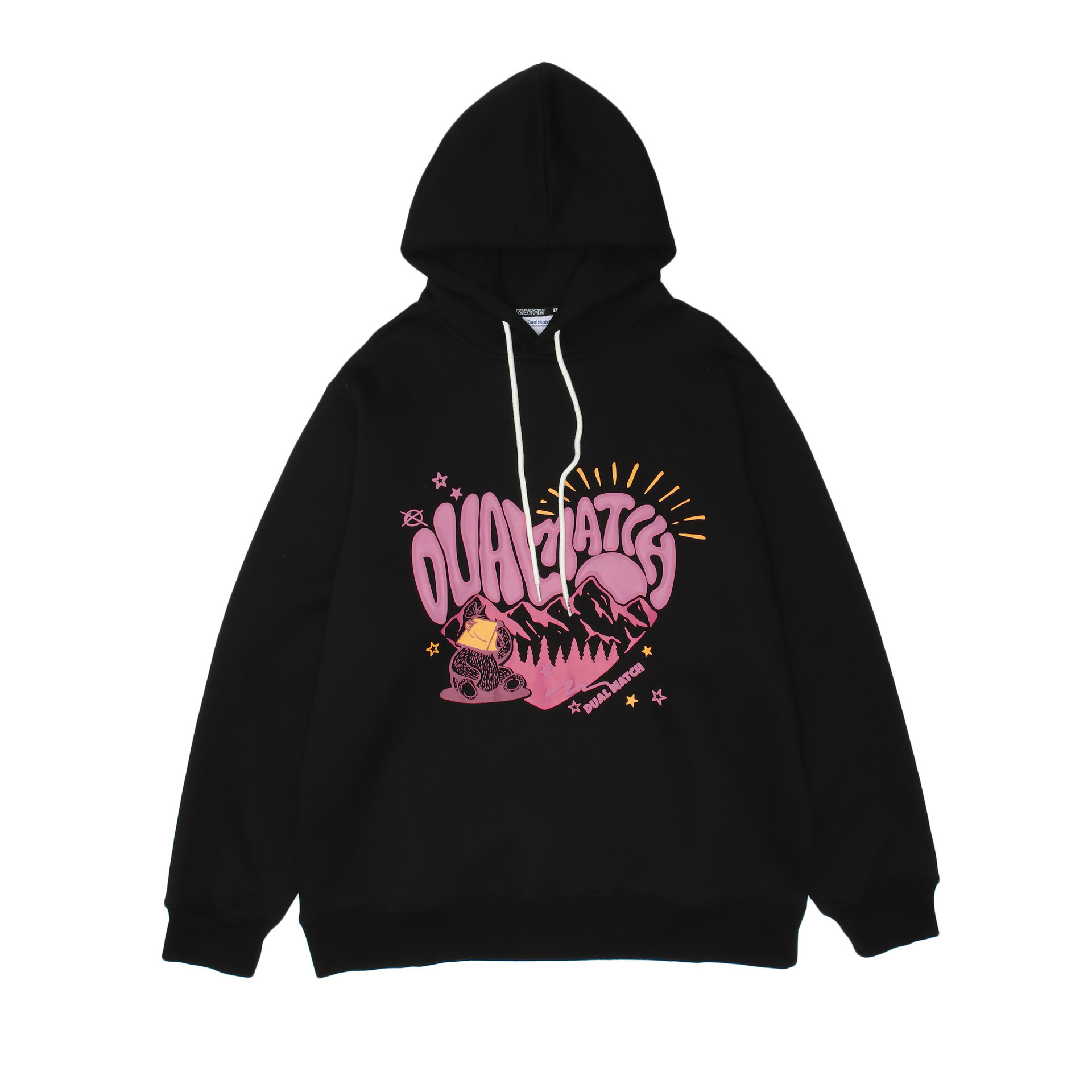 Loving Couple Plus Fleece Hooded Sweater