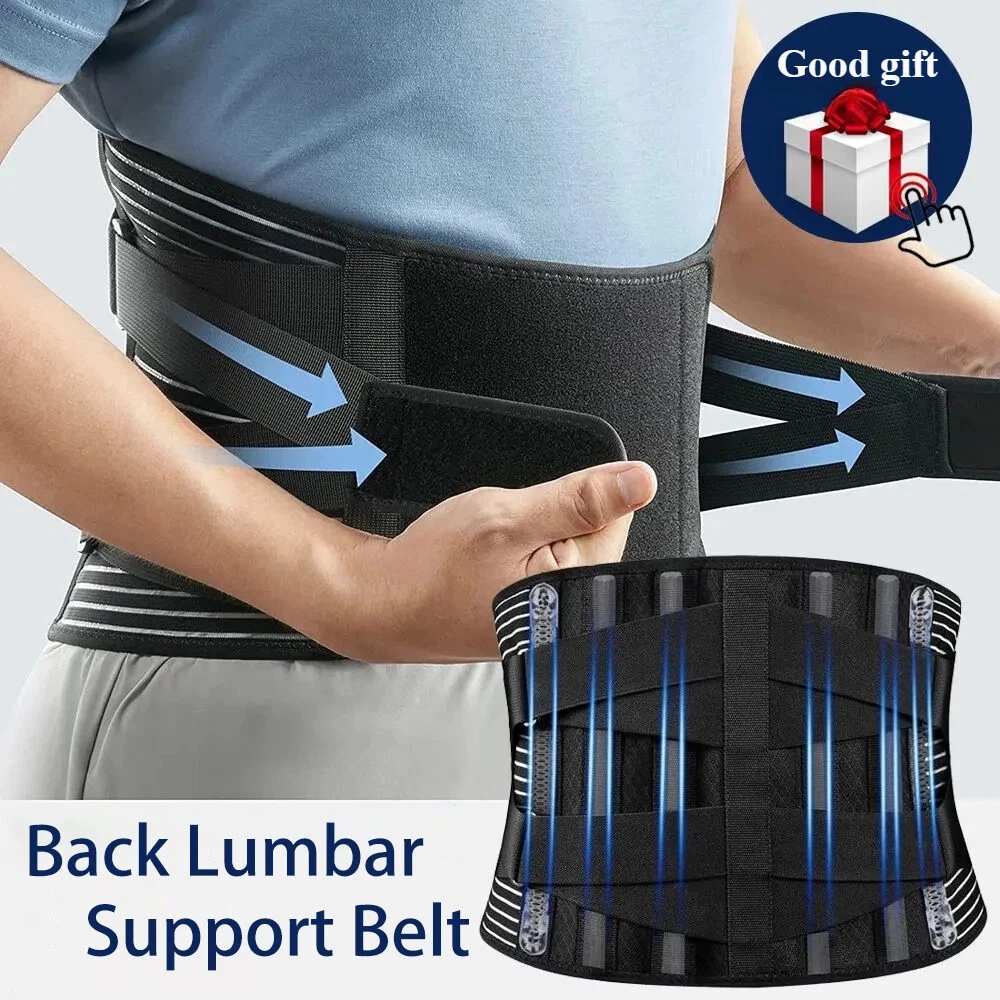 Adjustable Lower Back Brace Lumbar Support Waist Belt For Men Women Pain Relief M L XL