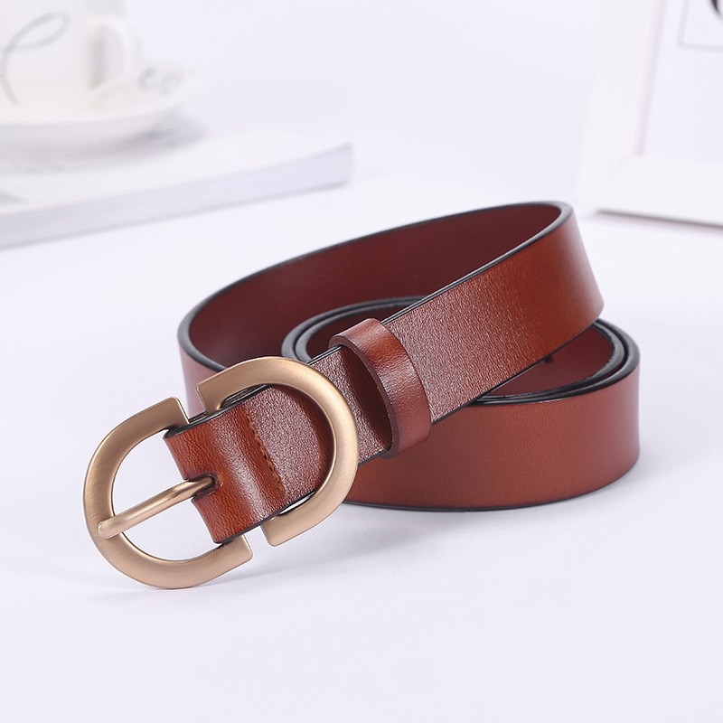 Title 6, Fashion simple decorative belt cowhide belt