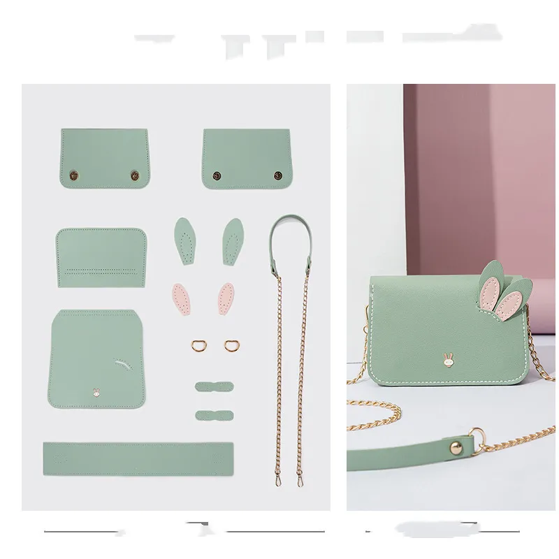 Girls' Self-stitched Handmade Bag Weaving - Green