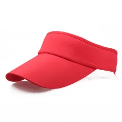 Sun Hat Visor Caps Summer Beach Sunhat Sport Headband Classic Cap Adjustable Sun Sports Visor Hat Baseball Cap - Red - View 1