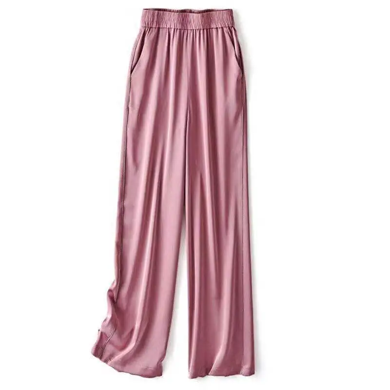 High Waist, Thin And Sagging, Western Style, Wide Legs, Long Legs - Pink
