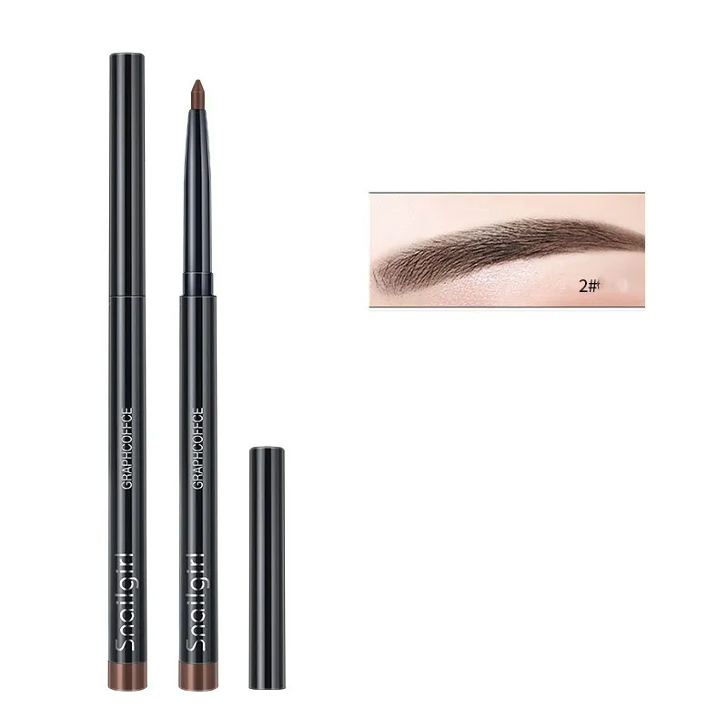 Auto-rotating Eyebrow Pencil And Eyeliner Pen For One Stroke - Coffee