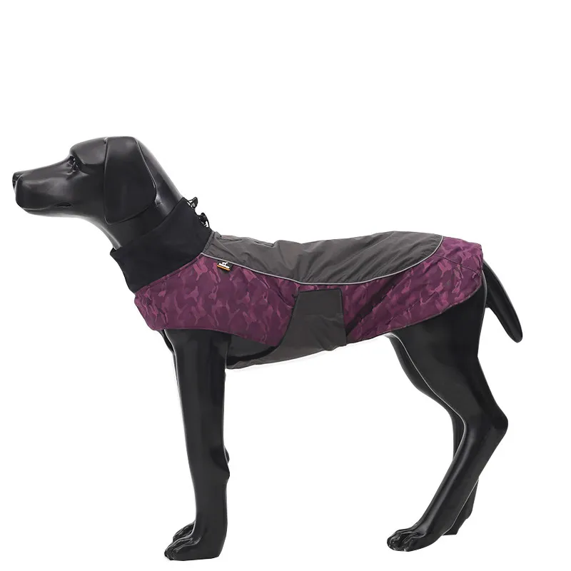 Winter Warm Jacket For Medium And Large Dogs - Fuchsia