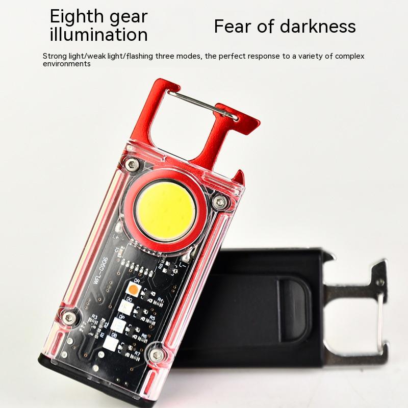 Title 3, COB Keychain Light Outdoor Mountaineering Porta...