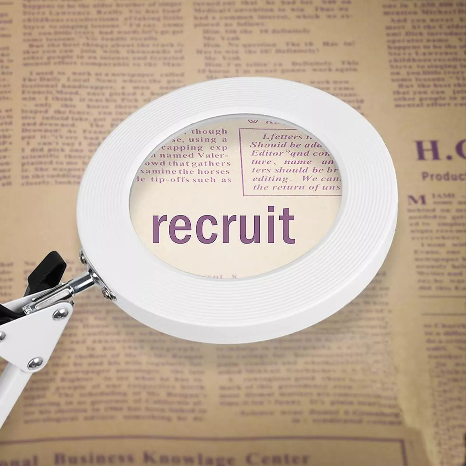 10X Magnifying Glass Desk Light Magnifier LED Lamp Reading Lamp With Base& Clamp