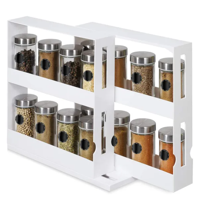 Swivel Cabinet Organizer Revolving Kitchen Rack Spice Organizer image 3