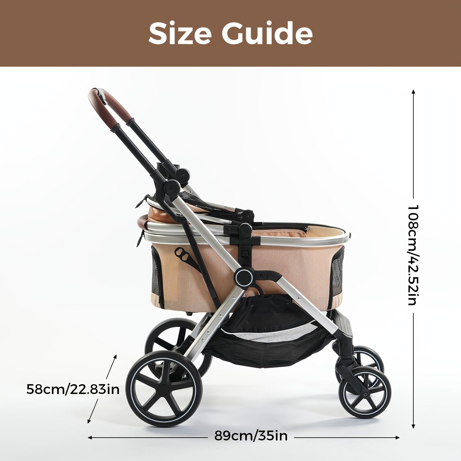 Versatile Pet Stroller For Small To Medium Dogs And Cats Lightweight, Foldable, And Multi-purpose With Detachable Aluminum Frame Features Ventilated Mesh For Outings, Travel, And Walks.