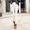 New Style Magic Pants Stretch Black Tight Fitting Thin Footed Trousers White - Shop at LoveMi
