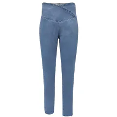 High Waist Jeans Women's Street Hip Lift - Navy Blue - View 1