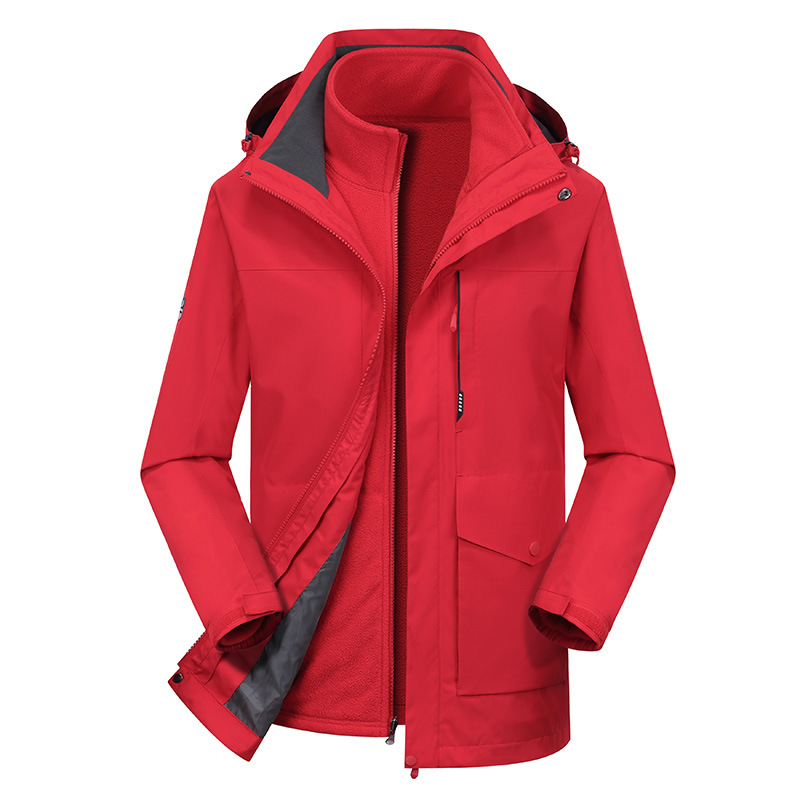 Two-piece Outdoor Mountaineering Clothing Plus Velvet Thickening