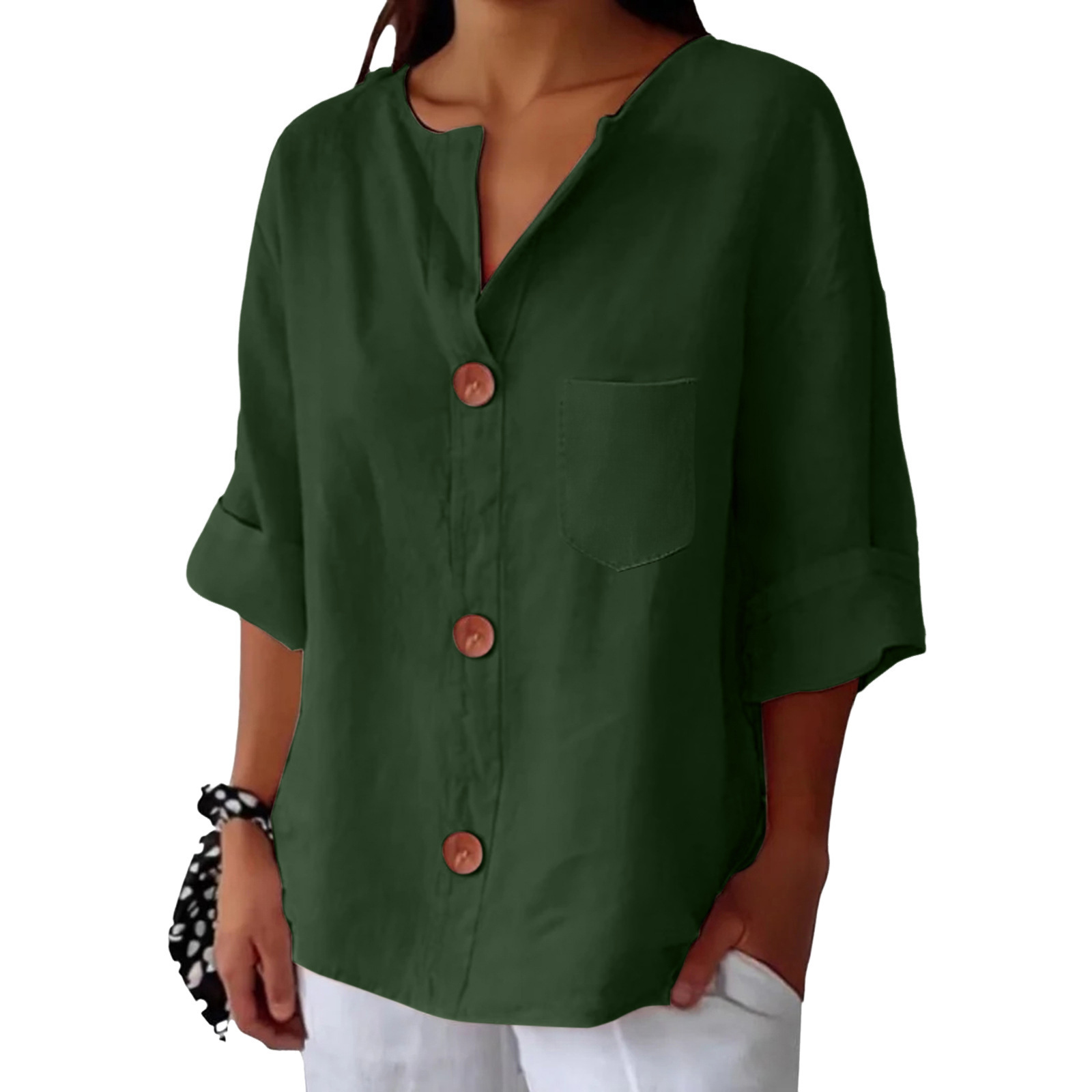 Women’s loose v neck t shirt