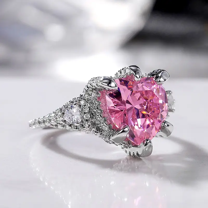 Heart-shaped Zircon Female Ring