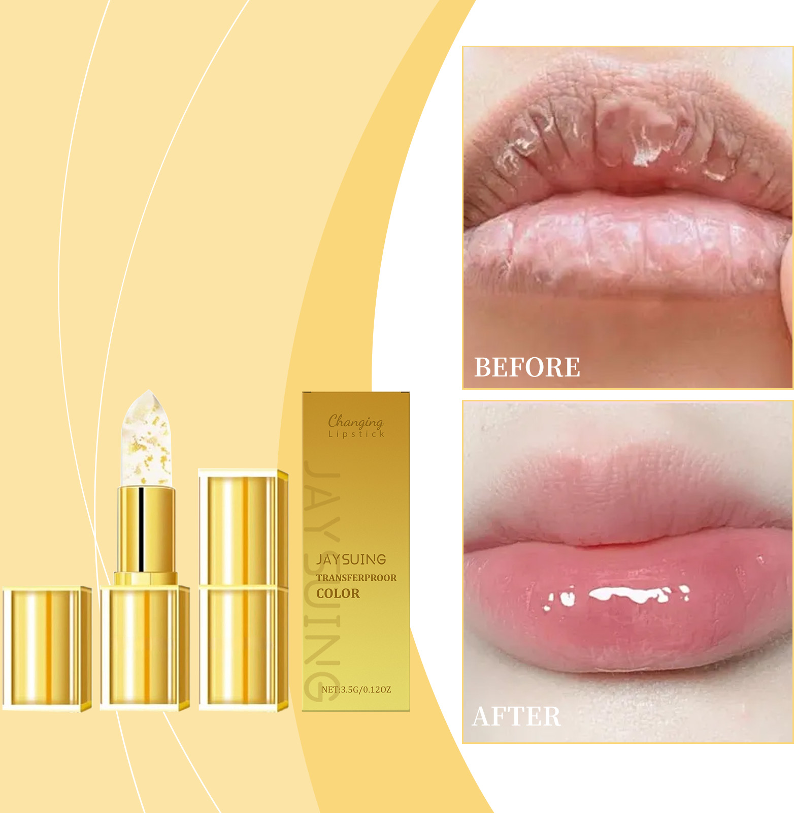 Gold Leaf Color-Changing Moisturizing Lipstick 5