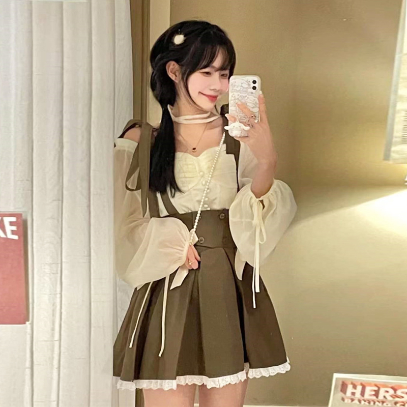 Women's Sweet Japanese Design Bow Skirt