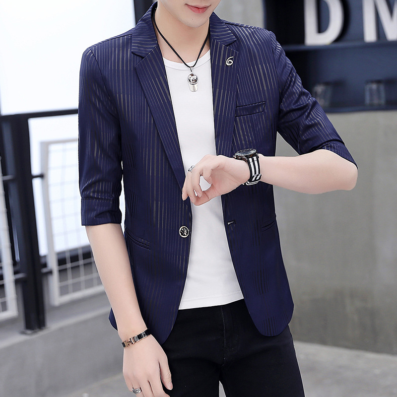 Title 3, Mens Small Suit Mid-Sleeve Hollow Chiffon Jack...