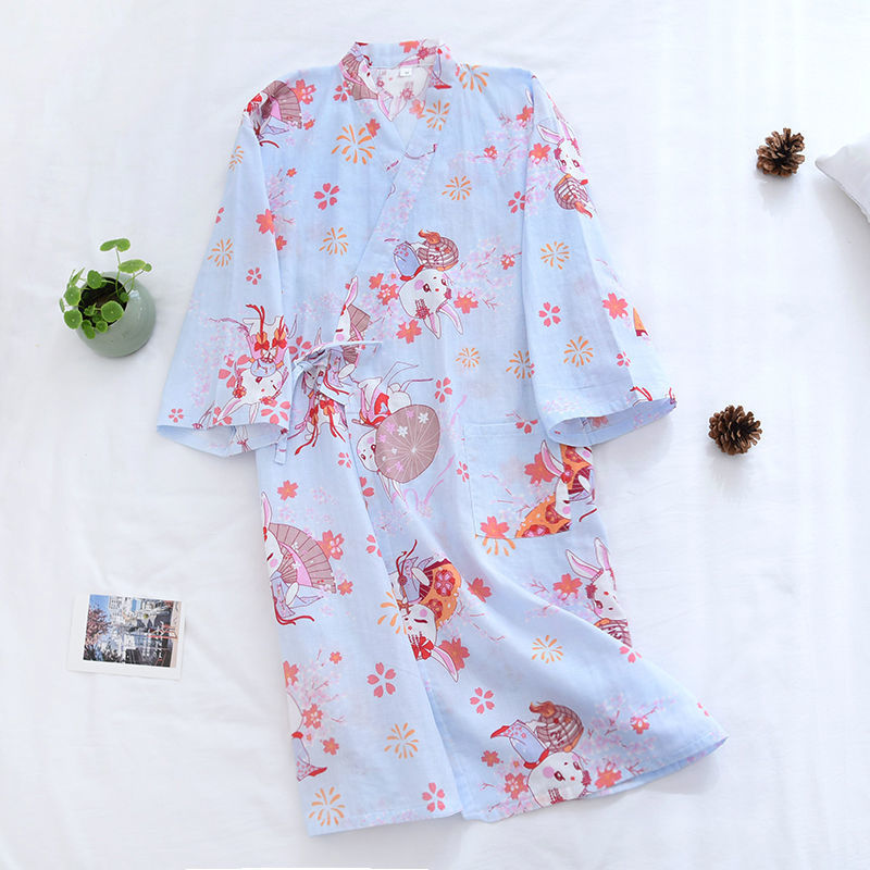 Title 6, Loose Long-sleeved Nightdress And Kimono Pajamas