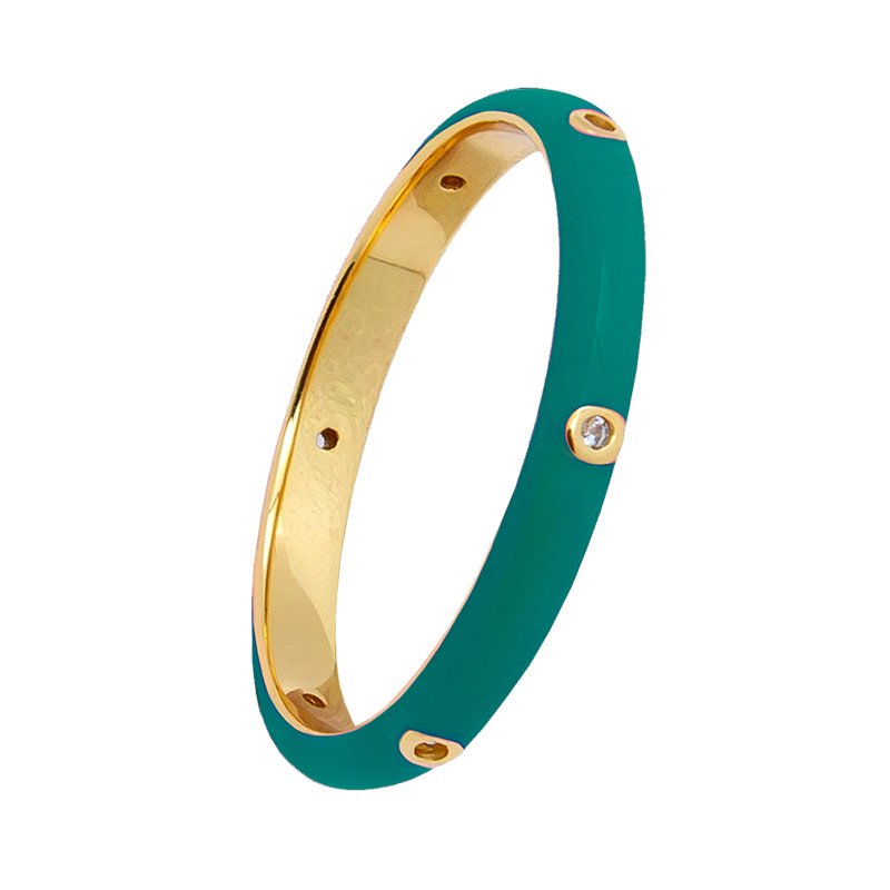 Women's Color Epoxy Enamel Temperament 18k Gold Ring
