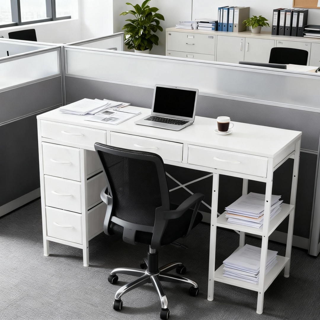 55-inch Computer Desk With 6 Drawers image 19