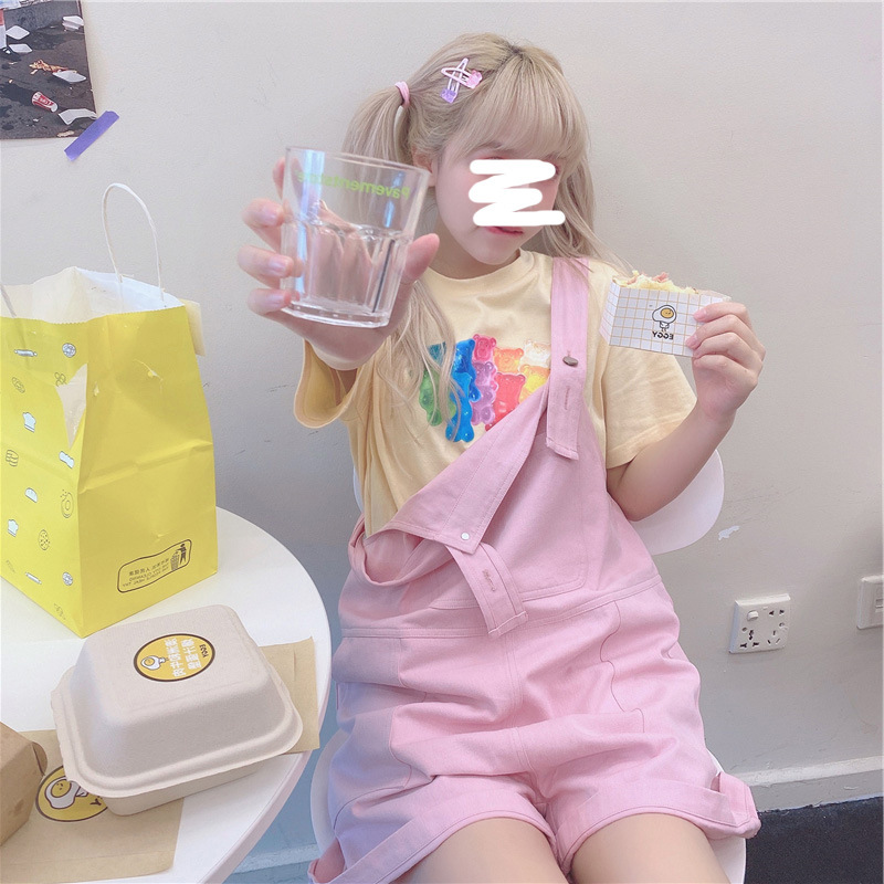 Small Thin Loose Denim Cropped Trousers