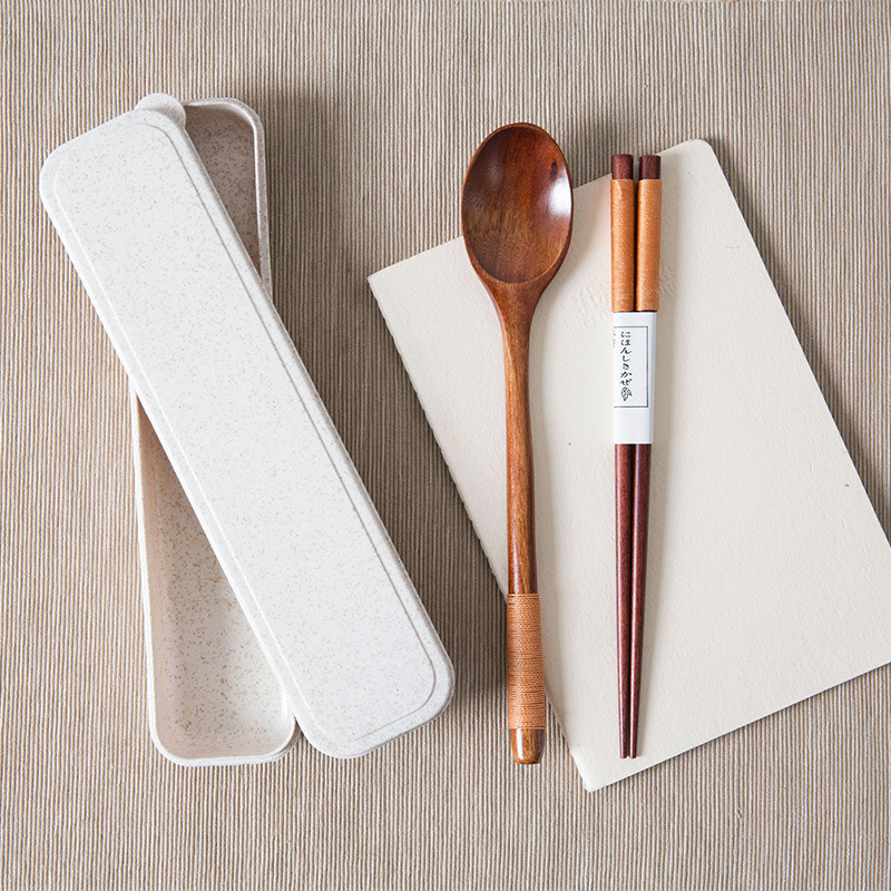 Title 6, Portable Take-out Wooden Spoon And Chopstick St...