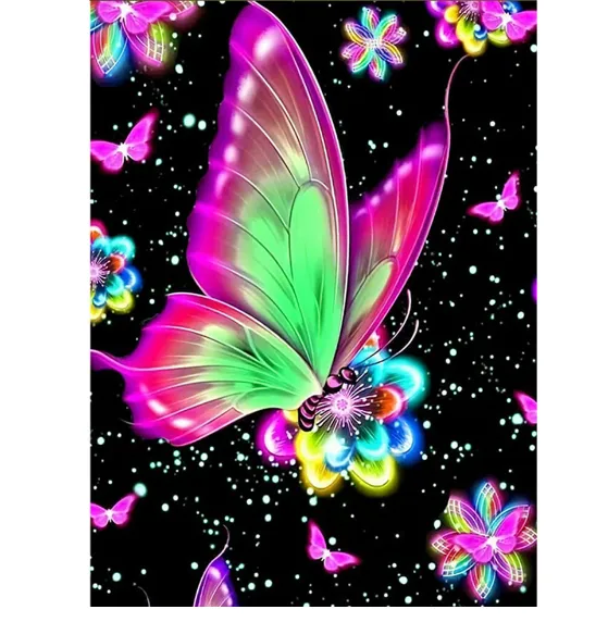 Abstract Butterfly Modern Furniture Decorative Painting Black - Shop at LoveMi