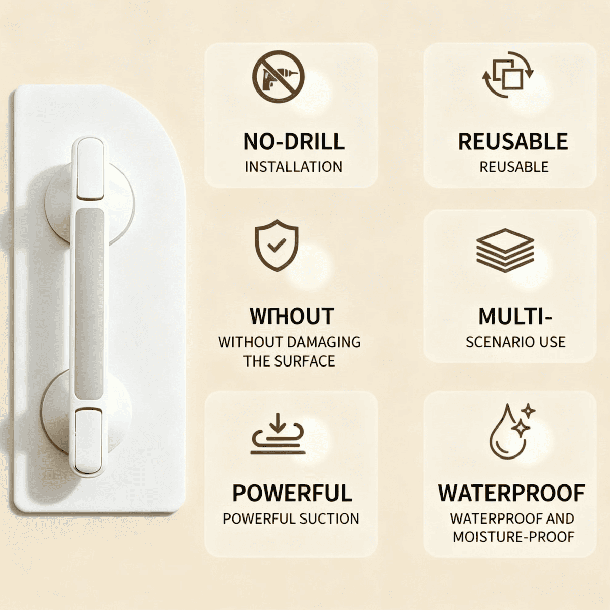 Barre de douche 12 pouces — Sécurité et confort garantis - image 5